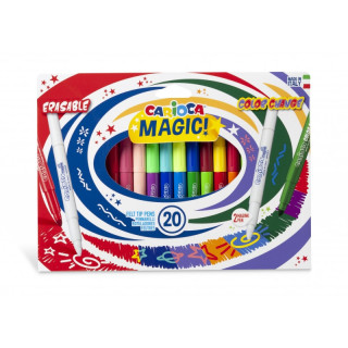 Carioca Magic Markers Pack de 20 Rotuladores Magicos - Tinta Magica Cambia de Color - Incluye Rotulador Magink para Cambiar o B