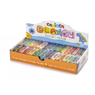 Carioca Expositor de 36 Plastilinas - Facil de Usar - No Se Seca - Reutilizable - Colores Brillantes y Mezclables - Libre de Gl