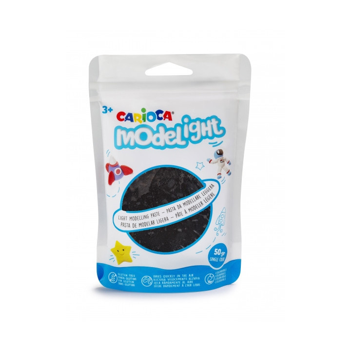 Carioca Modelight Pack de Pasta de Moldear Super Ligera - Elastica y Maleable - Se Seca al Aire - No Ensucia las Manos - Reutil