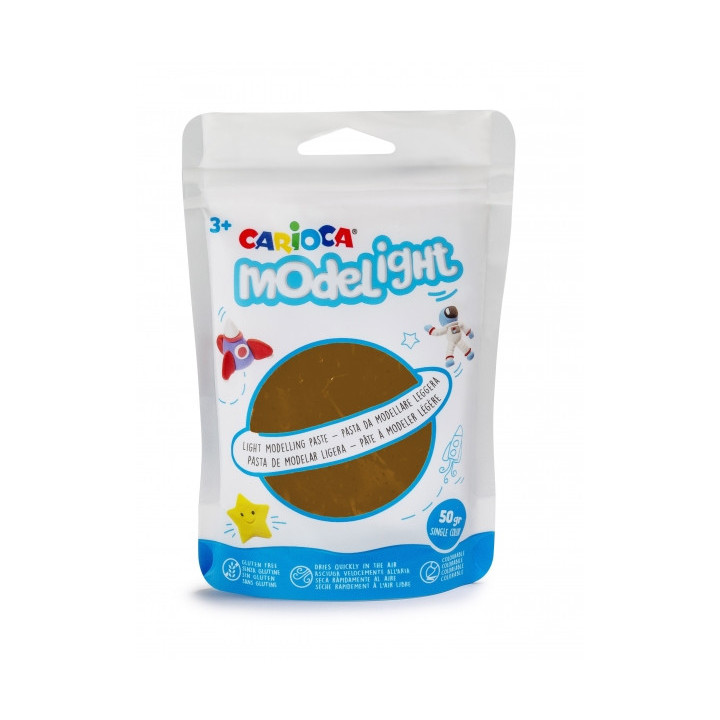 Pack Carioca Modelight 50gr Pasta de Moldear - Super Ligera - Elastica - Maleable - Se Seca al Aire - No Ensucia - Reutilizable