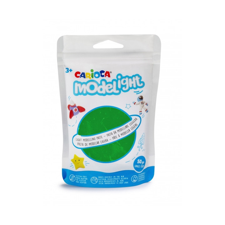 Pack Carioca Modelight Pasta de Moldear - Super Ligera - Elastica - Maleable - Se Seca al Aire - No Ensucia - Colores Brillante