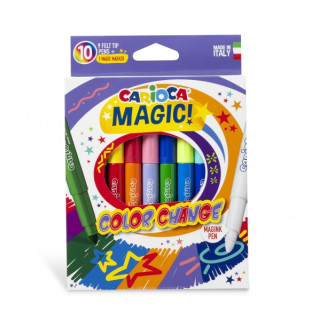 Carioca Color Change Pack de 10 Rotuladores - Tinta Magica Cambia de Color - Incluye Rotulador Magink para Dos Colores - Punta
