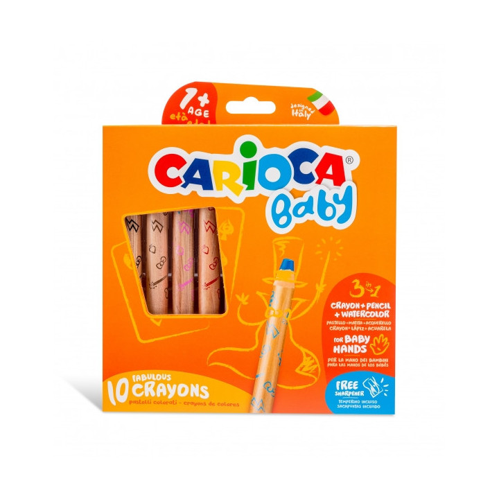 Carioca Baby 1+ 3In1 Pack de 10 Lapices - Lapiz