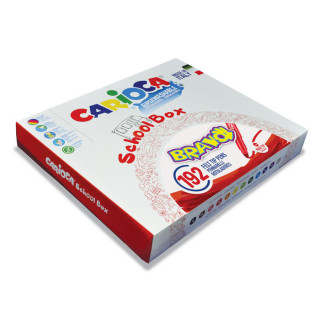 Carioca Bravo Pack de 192 Rotuladores - Punta Maxi 6mm Bloqueada - Cuerpo Octogonal Maxi - Tinta Superlavable - Tapa Ventilada