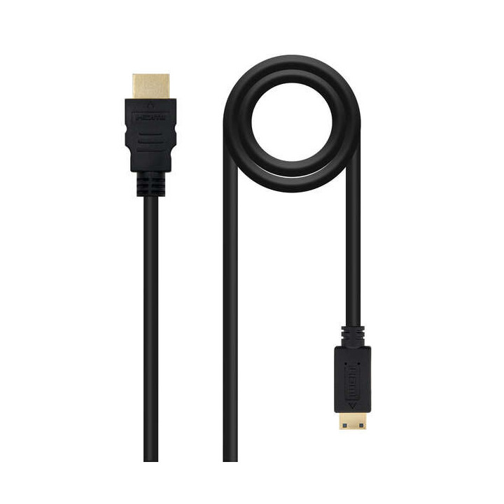 Nanocable Cable HDMI v1.3 Macho a Mini HDMI Macho 1.80m - Color Negro