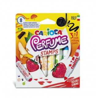 Carioca Pack de 8 Rotuladores Perfumados Doble Punta - Tinta Perfumada y Lavable - Aromas Naturales - Libre de Sustancias Alerg