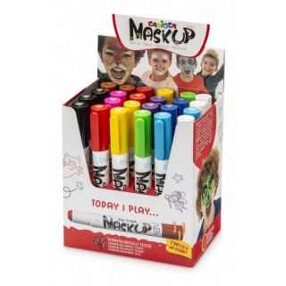 Carioca Mask Up Expositor de 24 Colores para la Piel - Colores Brillantes y Lavables - Testados Dermatologicamente - Mezclables