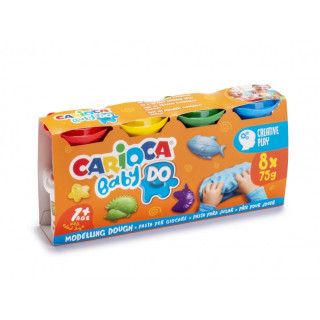 Carioca Baby Do Pack de 8 Pastas de Modelar - Super Ligera - Elastica - Maleable - Ideal para Primeras Experiencias Tactiles -