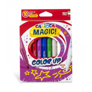 Carioca Color Up Pack de 10 Rotuladores Magicos - Tinta Magica Cambia de Color - Punta Maxi Bloqueada y con Tapa Ventilada - Co