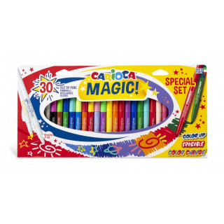 Carioca Magic Markers Pack de 30 Rotuladores Magicos - Tinta Magica Cambia de Color - Incluye Rotulador Magink para Cambiar o B
