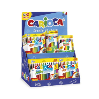 Carioca Expositor 12+2 Incluye 18 Joy Bolsa Papel 12+2
