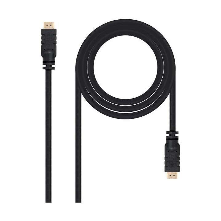 Nanocable Cable HDMI v1.4 con Repetidor Macho a HDMI v1.4 Macho 20m - Alta Velocidad - Color Negro