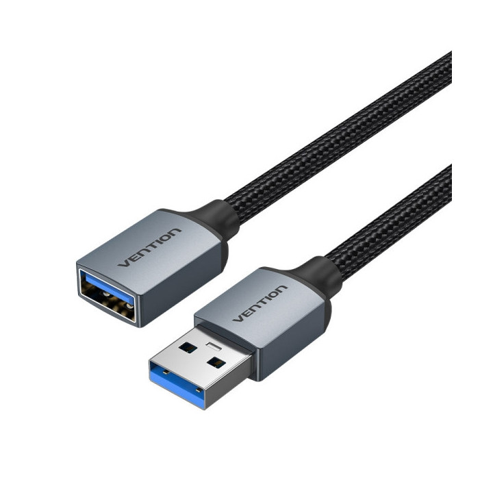 Vention Cable USB-A 3.0 Macho a USB 3.0 Hembra - 2m - Trenzado - Color Gris