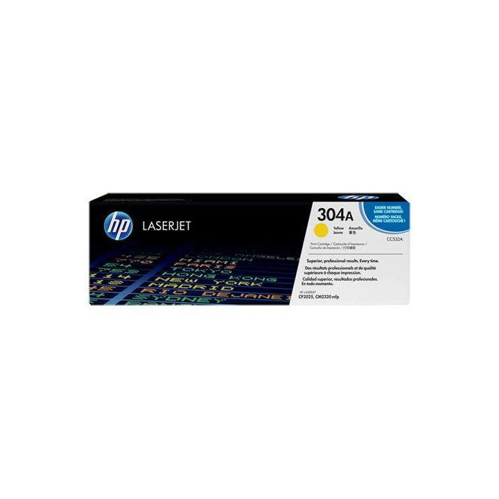 HP CC532A Amarillo Cartucho de Toner Original - 304A