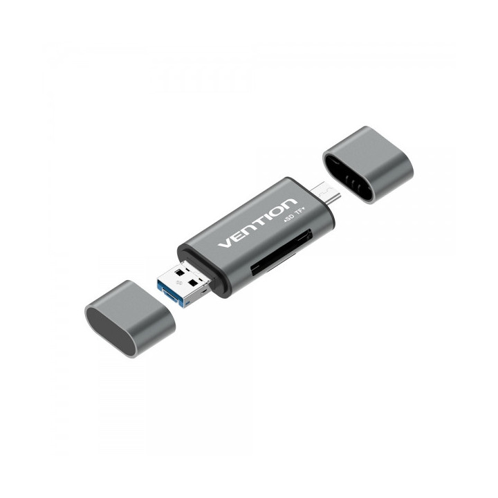 Vention Lector de Tarjetas Externo USB 3.0 - Color Gris