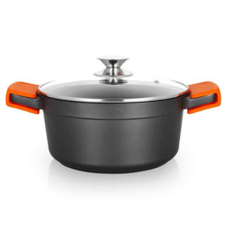 Orbegozo CDH 3024 - Cacerola de Aluminio Fundido para Guisos de la Abuela Indeformable - 4.5 L - Asas de Silicona - Antiadheren