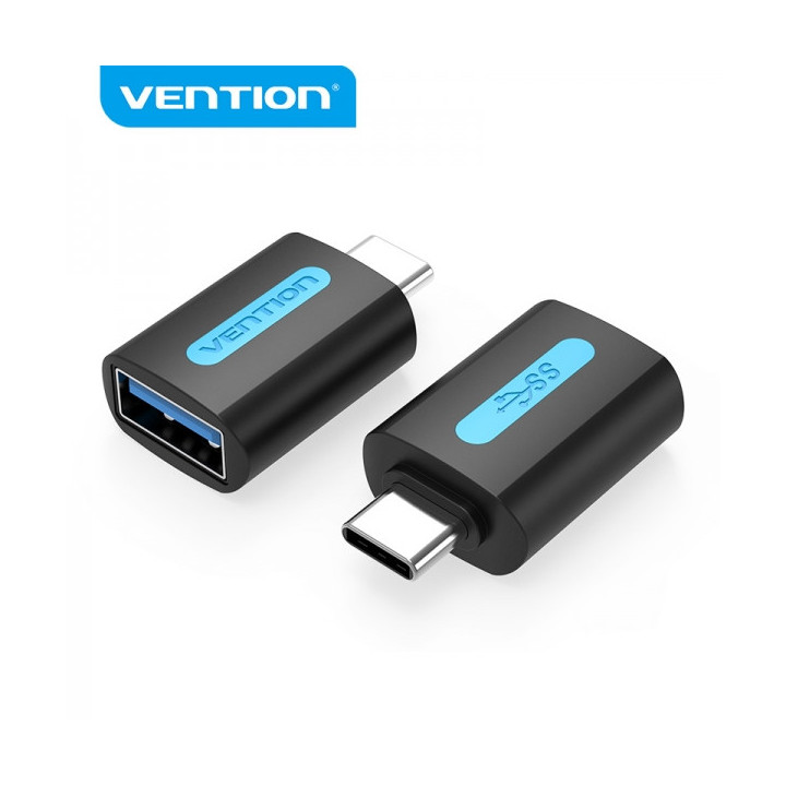 Vention Adaptador USB-C Macho a USB 3.0 A Hembra - Color Negro
