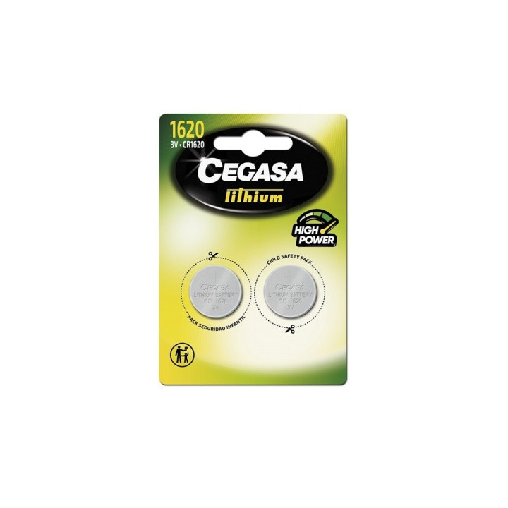 Cegasa Lithium CR1620 Pack de 2 Pilas 3V
