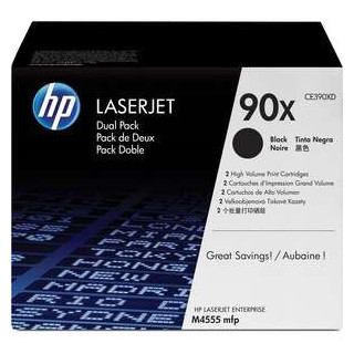 HP CE390X Negro Pack de 2 Cartuchos de Toner Originales - 90X