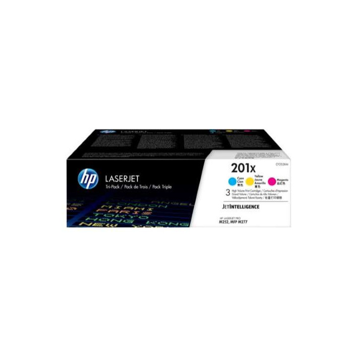 HP CF401X/CF402X/CF403X Pack de 3 Cartuchos de Toner Originales - 201X