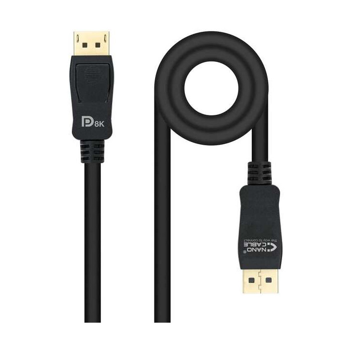 Nanocable Cable DisplayPort 1.4 Macho a DisplayPort 1.4 Macho 1m - Certificado VESA - Color Negro