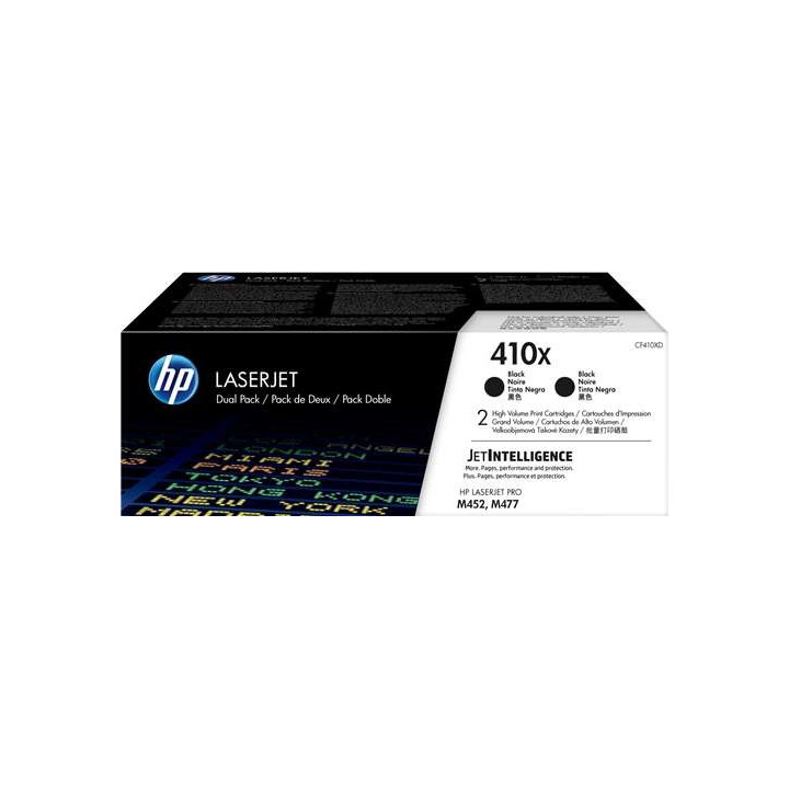 HP CF410X Negro Pack de 2 Cartuchos de Toner Originales - 410X