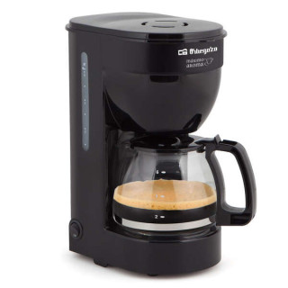 Orbegozo CG 4014 Cafetera de Goteo Negra - Disfruta de 6 Tazas de Cafe Caliente con Rapidez y Comodidad - Filtro Permanente - J