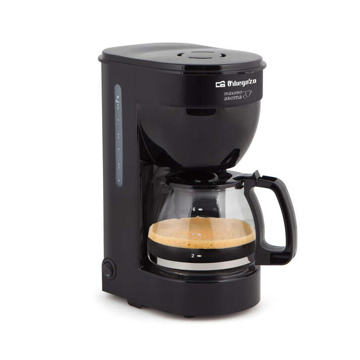 Orbegozo CG 4014 Cafetera de Goteo Negra - Disfruta de 6 Tazas de Cafe Caliente con Rapidez y Comodidad - Filtro Permanente - J