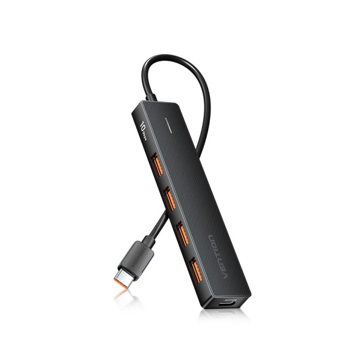 Vention HUB 5 en 1 USB-C a 4xUSB 3.2 Gen2/USB-C 10G - 0.15m - Color Negro