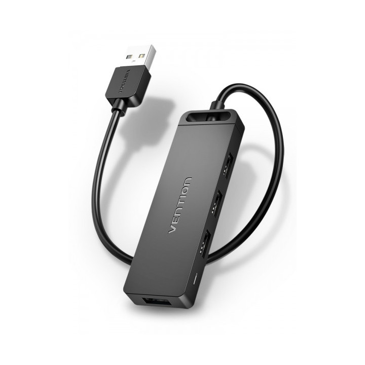 Vention HUB 4 en 1 USB 2.0 Macho a 4xUSB Hembra - 0.15m - Color Negro