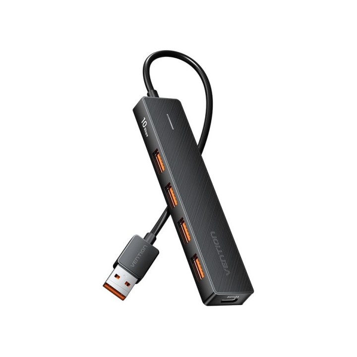 Vention HUB 5 en 1 USB-A 3.2 Gen2 a 4xUSB 3.2 Gen2/USB-C 10G - 0.15m - Color Negro
