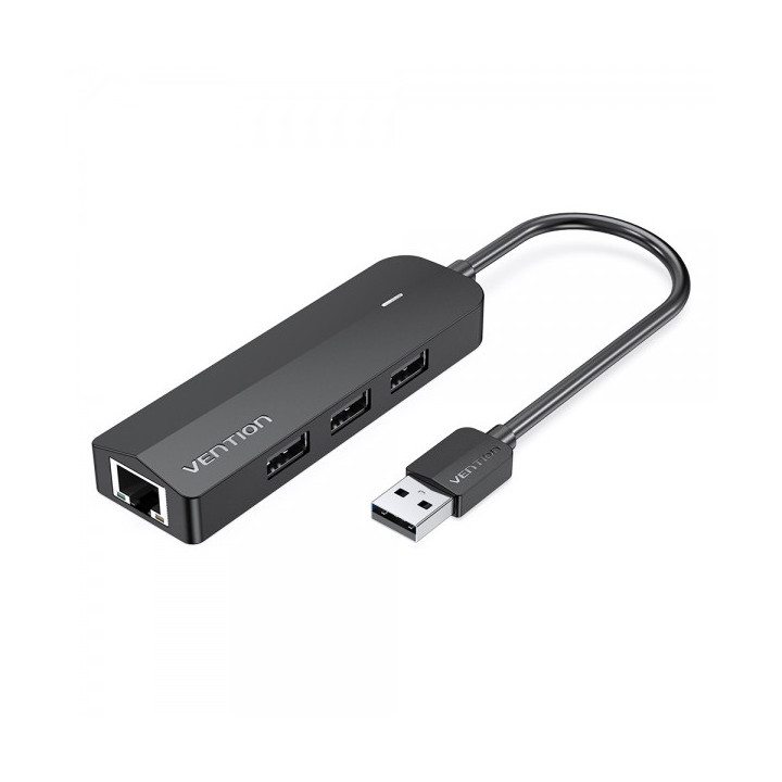 Vention HUB 5 en 1 USB 2.0 a 3xUSB2.0/MicroUSB/RJ45 - 0.15m - Color Negro
