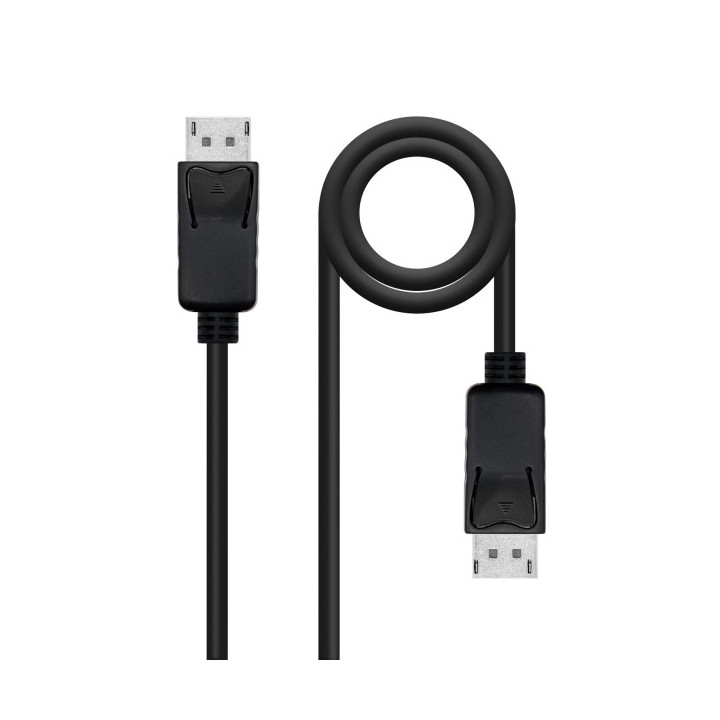 Nanocable Cable Displayport 1.2 CCS DP/M-DP/M - Longitud 0.5m - Soporta Resoluciones de Video de hasta 4K - Color Negro