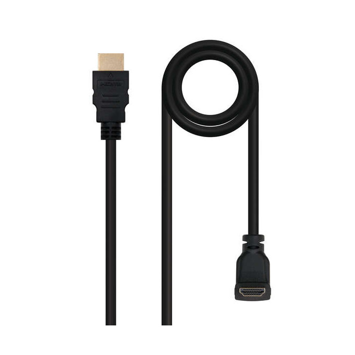 Nanocable Cable HDMI v1.4 Acodado Macho a HDMI v1.4 Macho 1.80m - Alta Velocidad - Color Negro