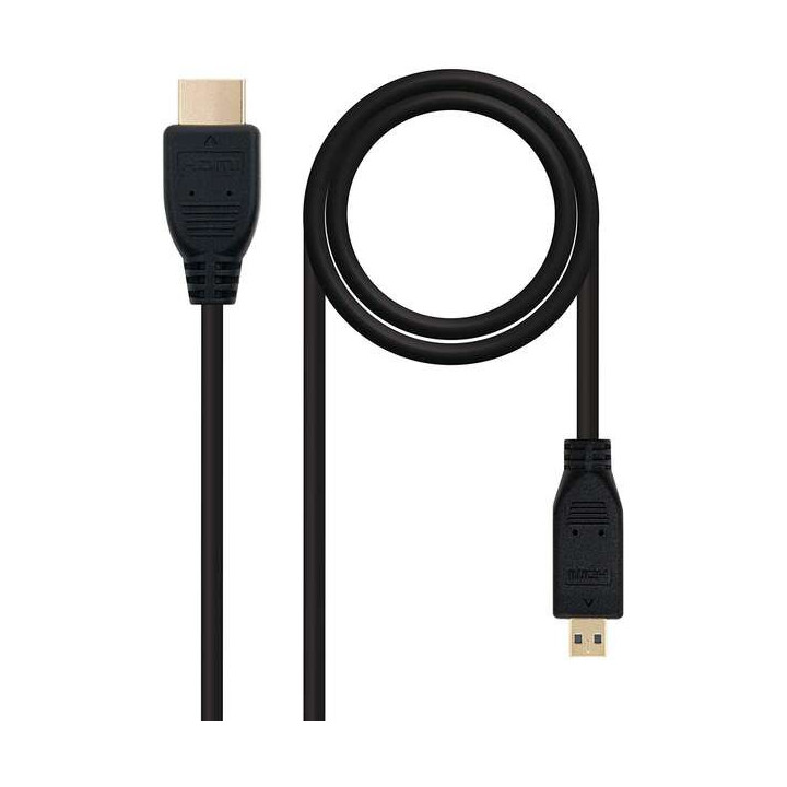 Nanocable Cable Micro HDMI v1.4 Macho a HDMI v1.4 Macho 1.80m - Alta Velocidad - Color Negro