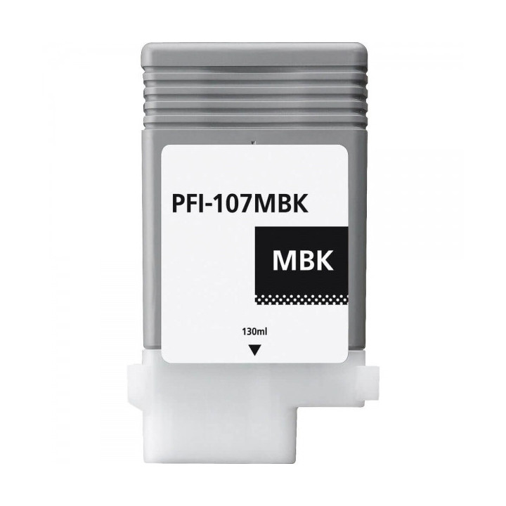 Canon PFI107 Negro Mate Cartucho de Tinta Pigmentada Generico - Reemplaza PFI107MBK/6704B001