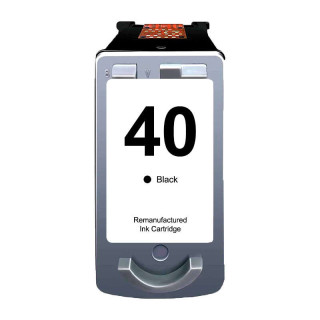 Canon PG40/PG50/PG37 Negro Cartucho de Tinta Remanufacturado - Muestra Nivel de Tinta - Reemplaza 0615B001/0615B042/0616B001/21