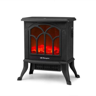 Orbegozo CM 9020 Chimenea Electrica Elegance - Efecto Fuego Real - Calefactor Ceramico - Termostato Regulable - Diseño Tradici