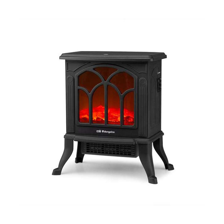 Orbegozo CM 9020 Chimenea Electrica Elegance - Efecto Fuego Real - Calefactor Ceramico - Termostato Regulable - Diseño Tradici