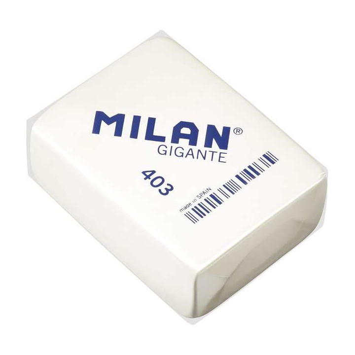 Milan 403 Goma de Borrar Gigante - Miga de Pan - Suave Caucho Sintetico - Color Blanco