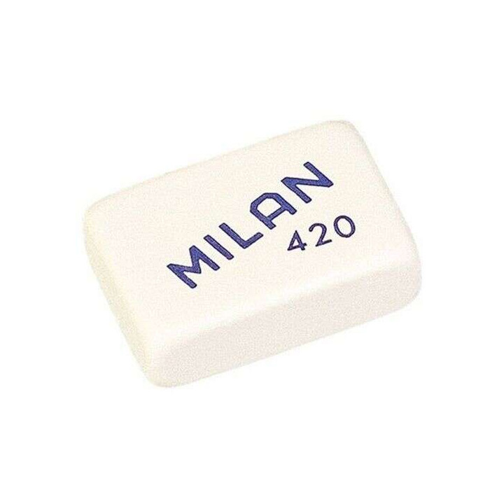Milan 420 Goma de Borrar Rectangular - Miga de Pan - Suave Caucho Sintetico - Colores Surtidos