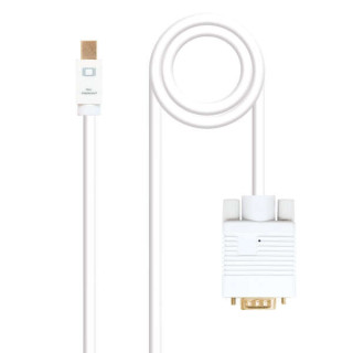 Nanocable Cable Conversor Mini DP Macho a VGA Macho 2m - Color Blanco