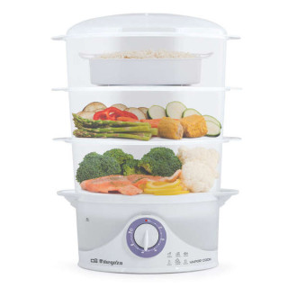 Orbegozo CO 4015 Vaporera Multifuncional - Cocina Saludable y Completa en un Solo Equipo - Temporizador de 60 Minutos - Capacid
