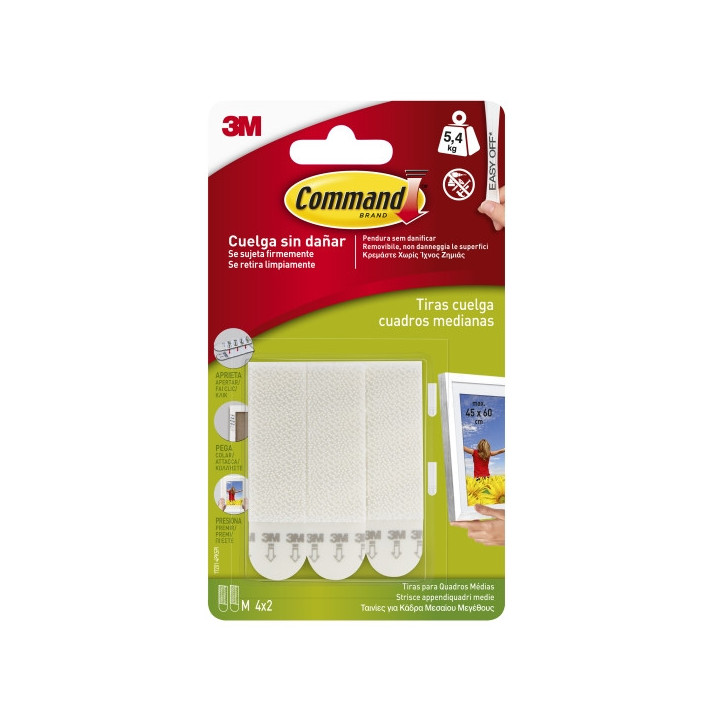Command Tiras Adhesivas para Colgar Cuadros - Color Blanco