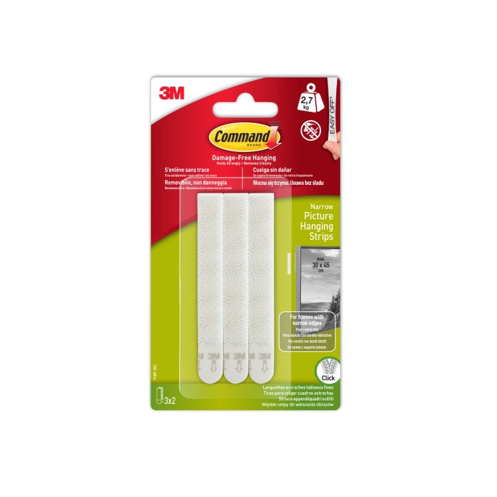 Command Tiras Adhesivas para Colgar Cuadros - Color Blanco