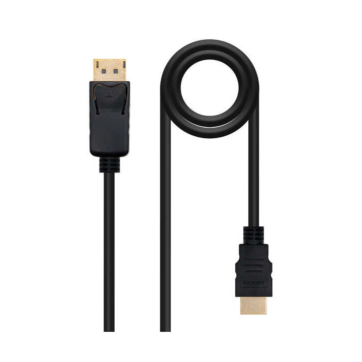 Nanocable Cable Conversor DisplayPort Macho a HDMI Macho 5m - Color Negro