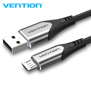 Vention Cable Micro USB Reversible - Carga Rapida 3A - Transmision 480Mbps - Durabilidad Mejorada - Proteccion de Bateria - Col