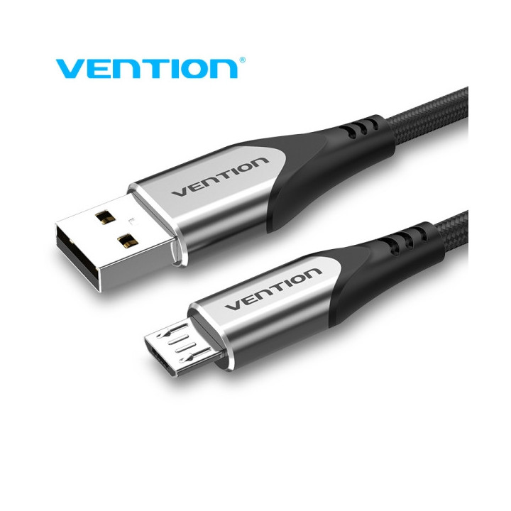 Vention Cable Micro USB Reversible - Carga Rapida 3A - Transmision 480Mbps - Durabilidad Mejorada - Proteccion de Bateria - Col