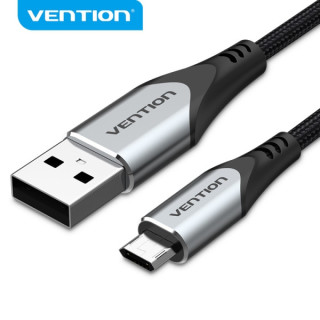 Vention Cable Micro USB Reversible - Carga Rapida 3A - Transmision 480Mbps - Durabilidad Nailon Trenzado - Proteccion Bateria -