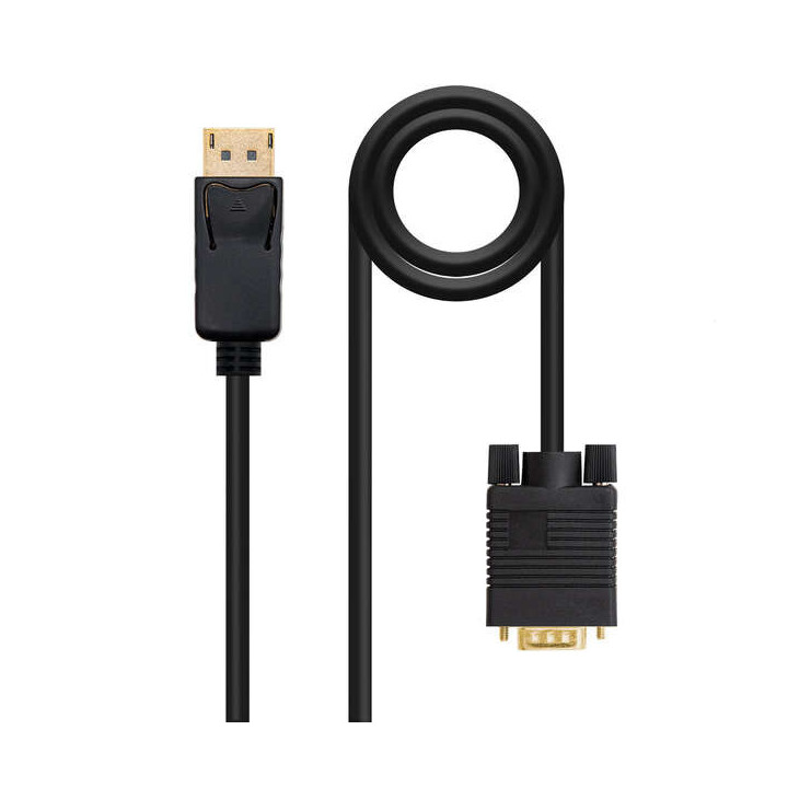Nanocable Cable Conversor DisplayPort Macho a VGA Macho 2m - Color Negro